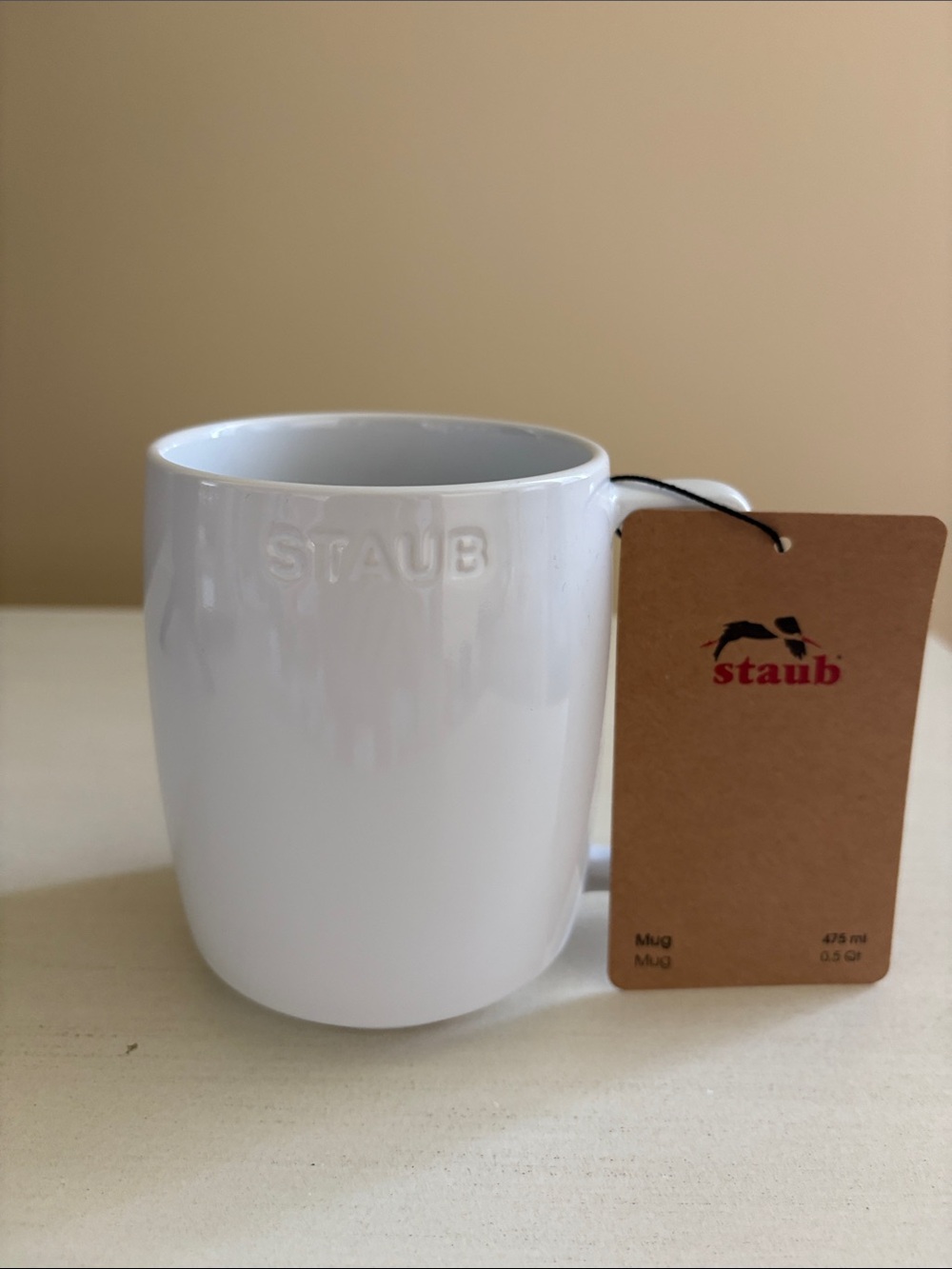 Staub White Ceramic Mug